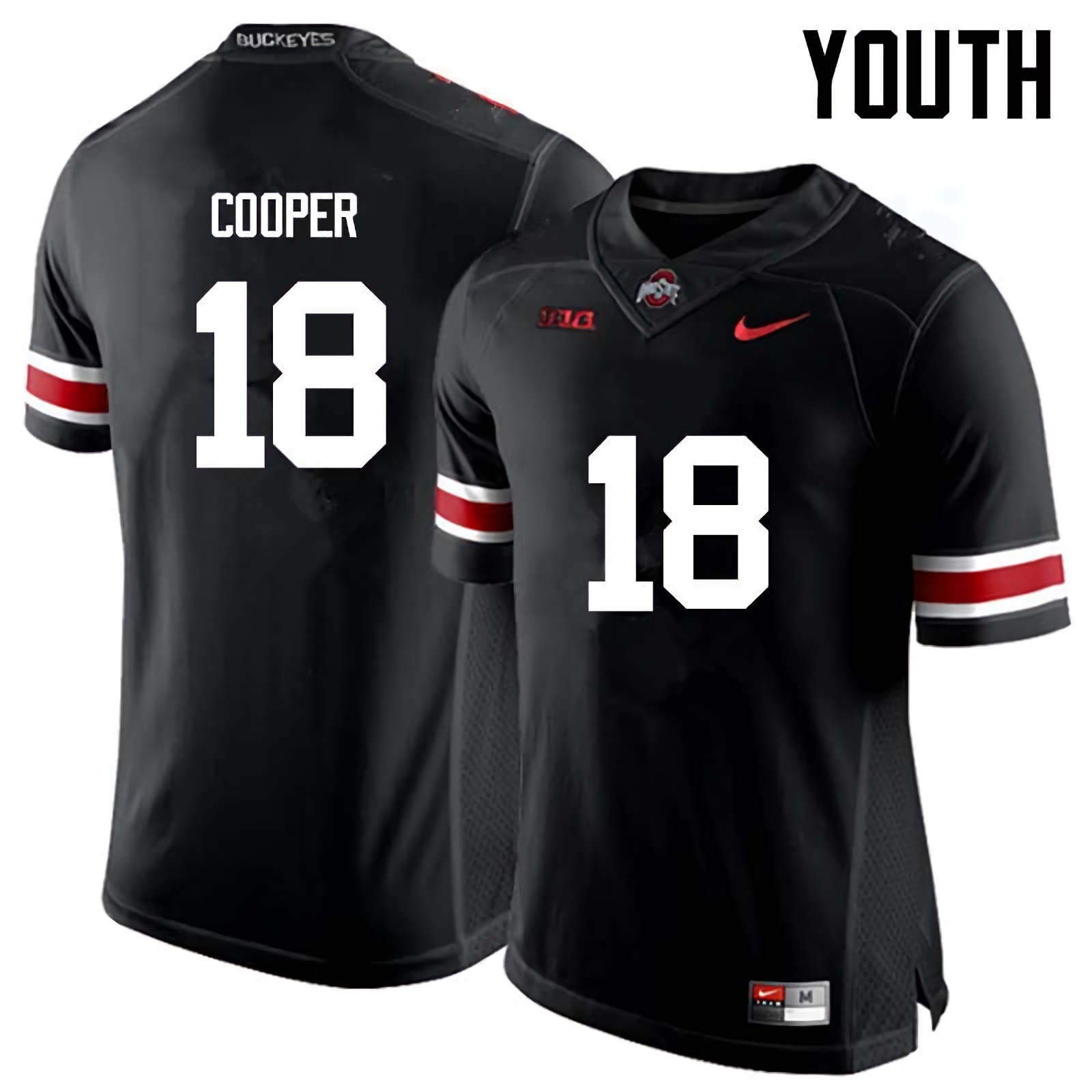 Jonathan Cooper Ohio State Buckeyes Youth NCAA #18 Nike Black College Stitched Football Jersey EVF7656II